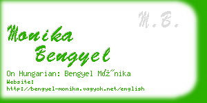 monika bengyel business card